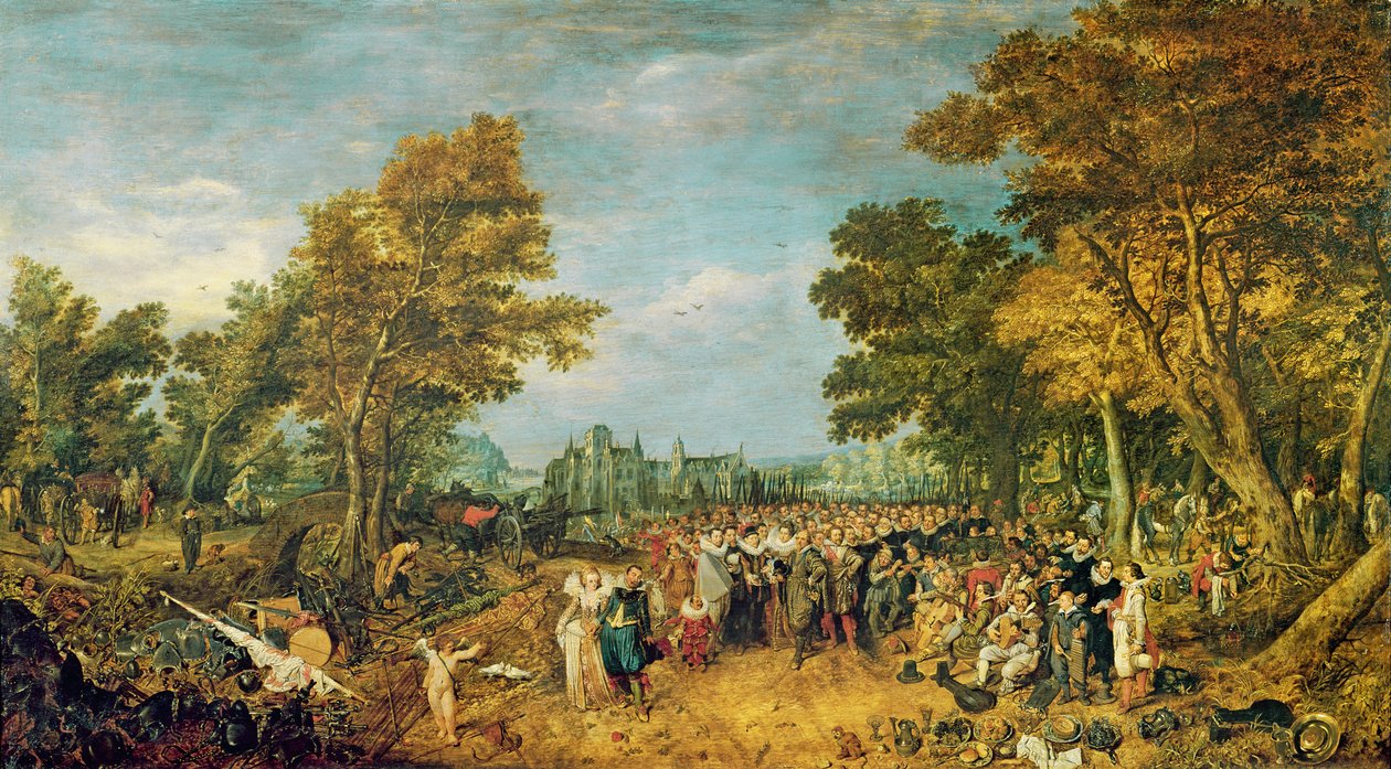Allegory of the Truce of 1609 between the Netherlands and Spain, 1616  by Adriaen van de Venne