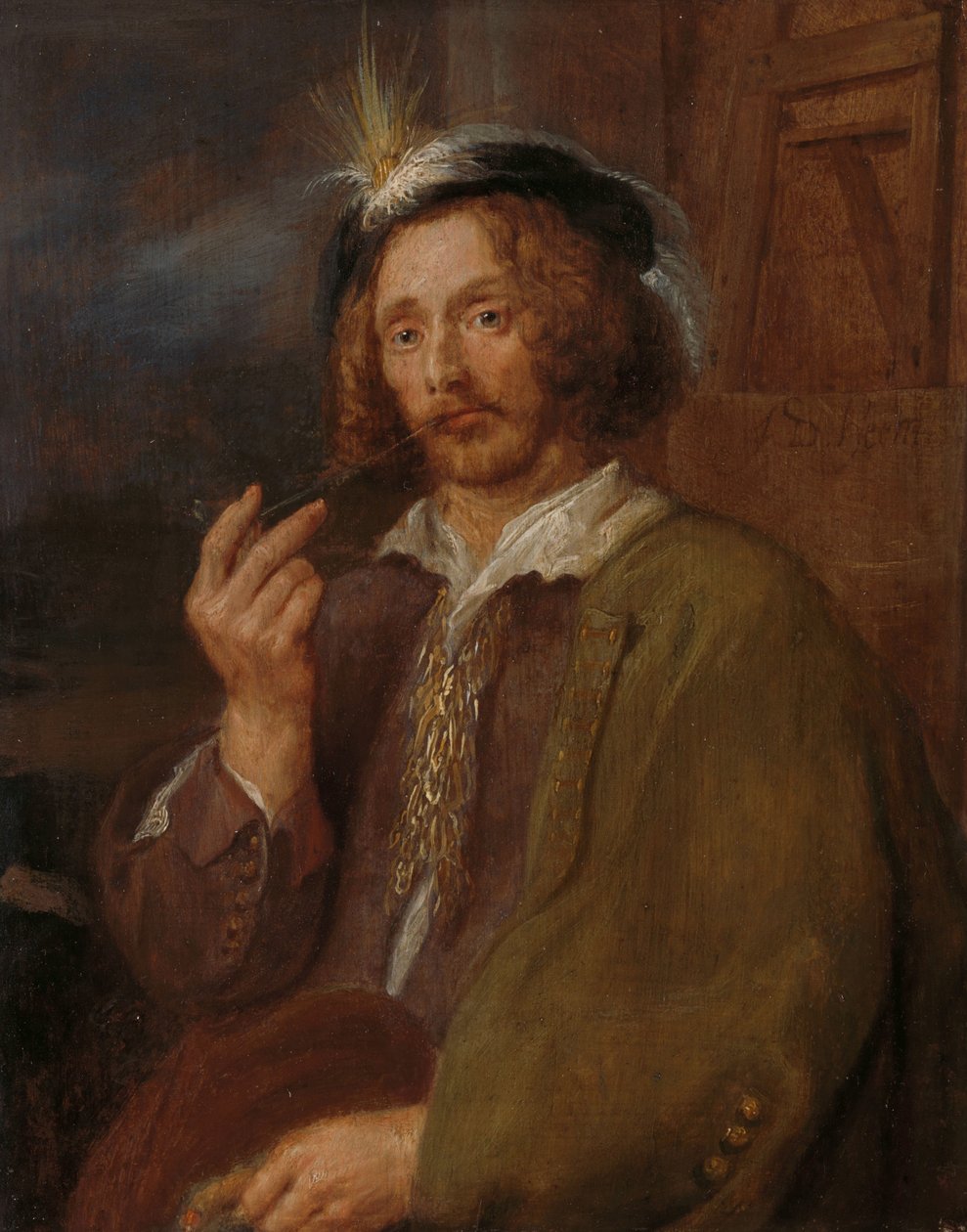 Pipo İçen Bir Ressam by Adriaen Brouwer (follower of)