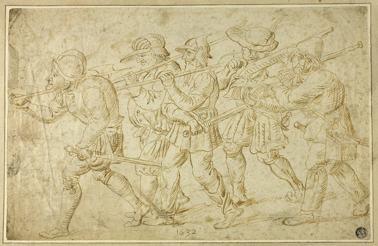piyade askerleri by Adriaen Brouwer