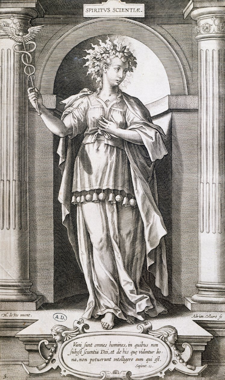 Bilim Alegorisi, Adriaen Collaert (yaklaşık 1560-1618). by Adriaen Collaert