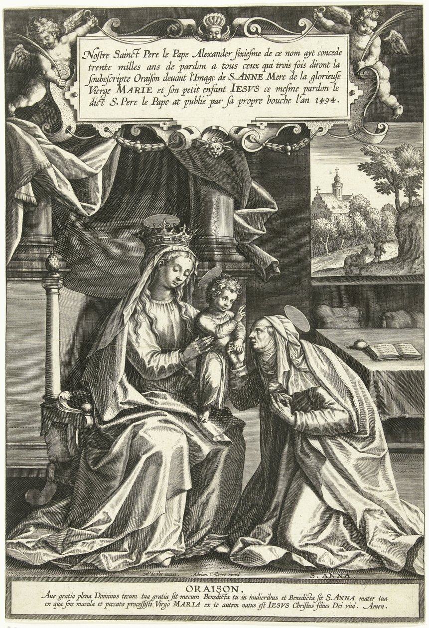 Anna üçlü by Adriaen Collaert