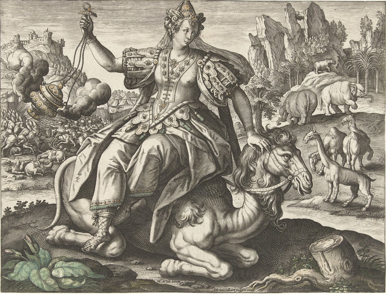 Asya Dört kıta (dizi adı) by Adriaen Collaert