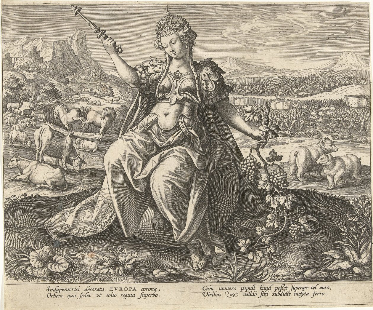 Avrupa Dört kıta (dizi adı) by Adriaen Collaert