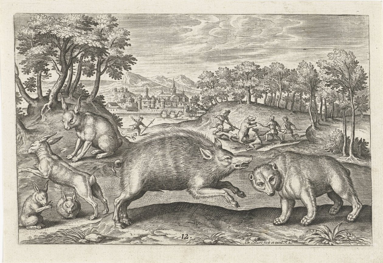 av oyunu Dört ayaklı hayvanlar (dizi adı) Animalivm Qvaddrvpedvm (dizi başlığı) by Adriaen Collaert