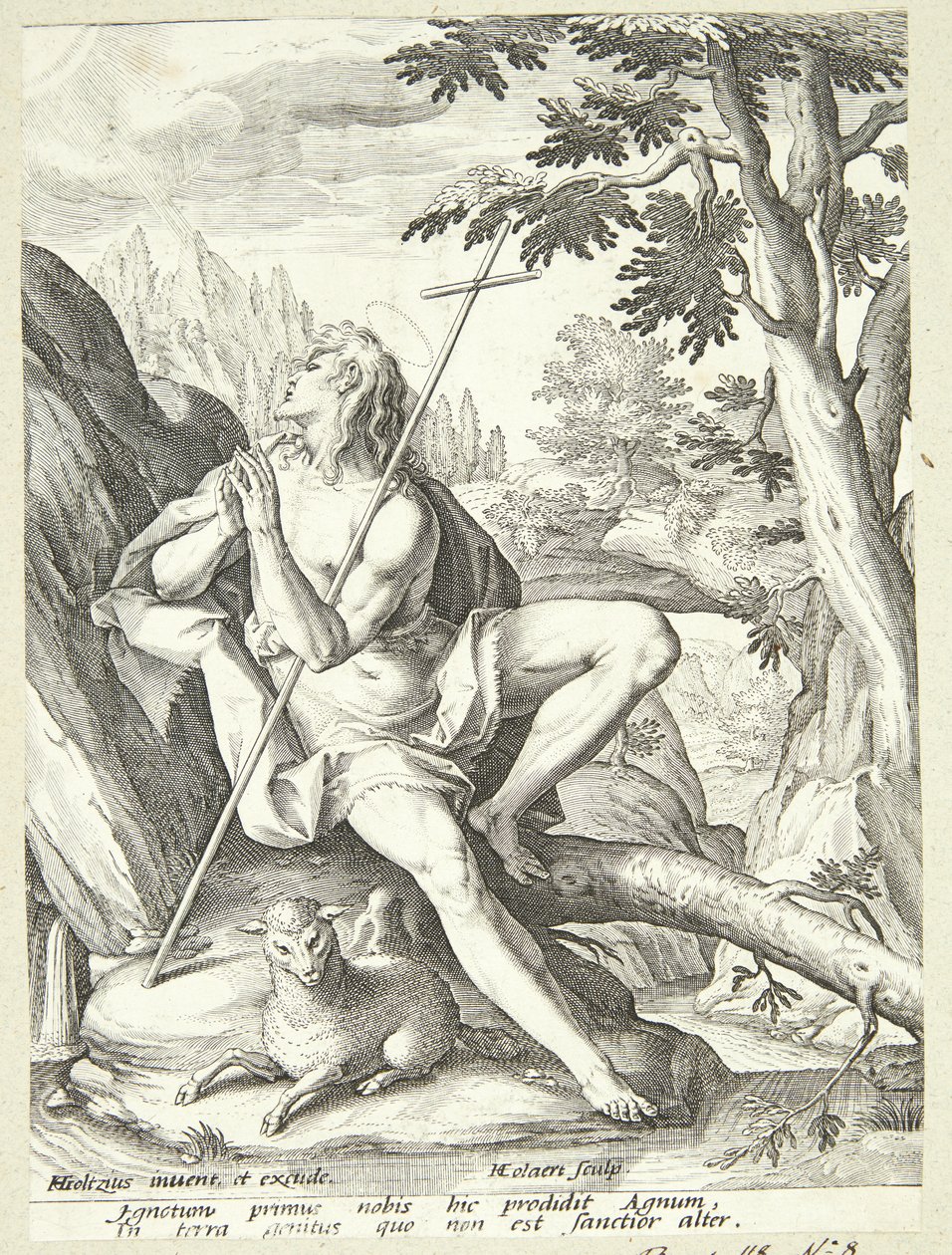 Vaftizci Yahya çölde by Adriaen Collaert
