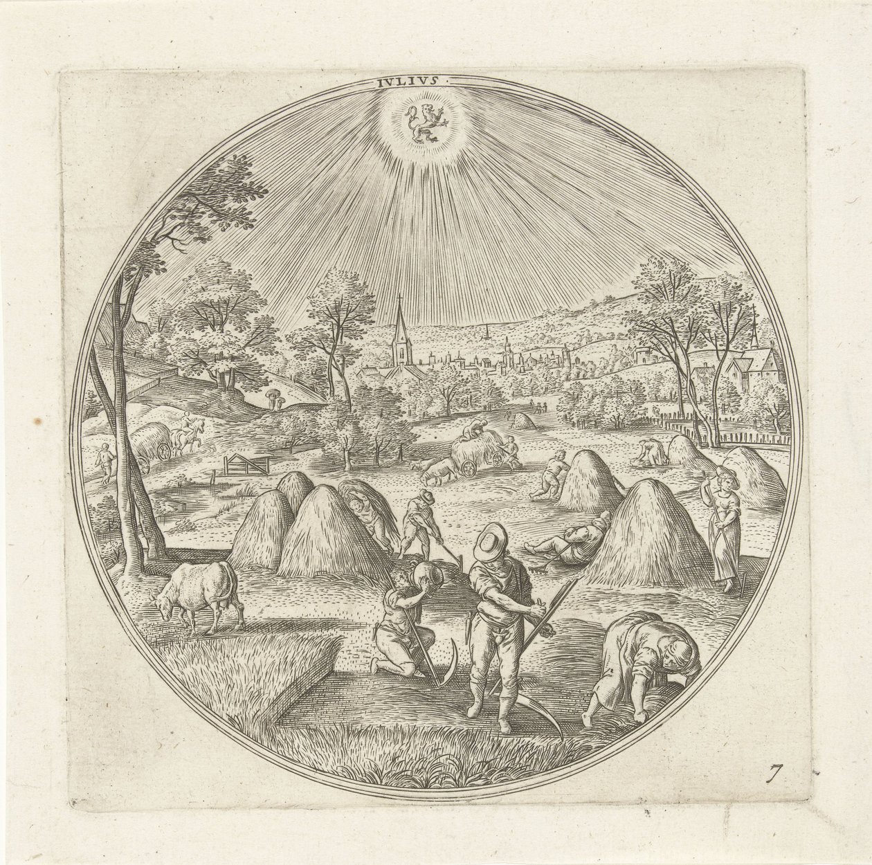 Temmuz Ivlivs (nesne üzerindeki başlık) On İki Ay (dizi adı) by Adriaen Collaert