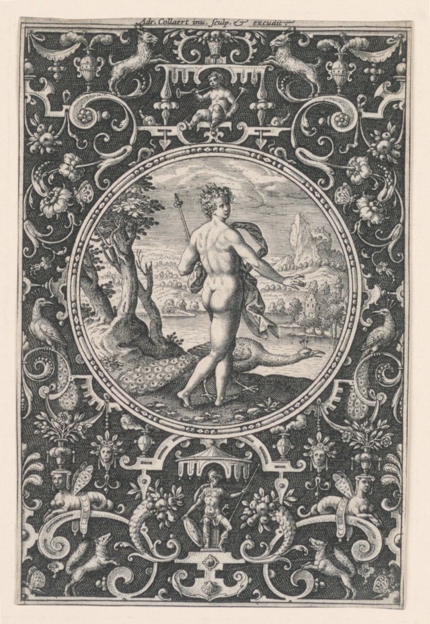 Juno, Levha 1, Paris Kararından by Adriaen Collaert