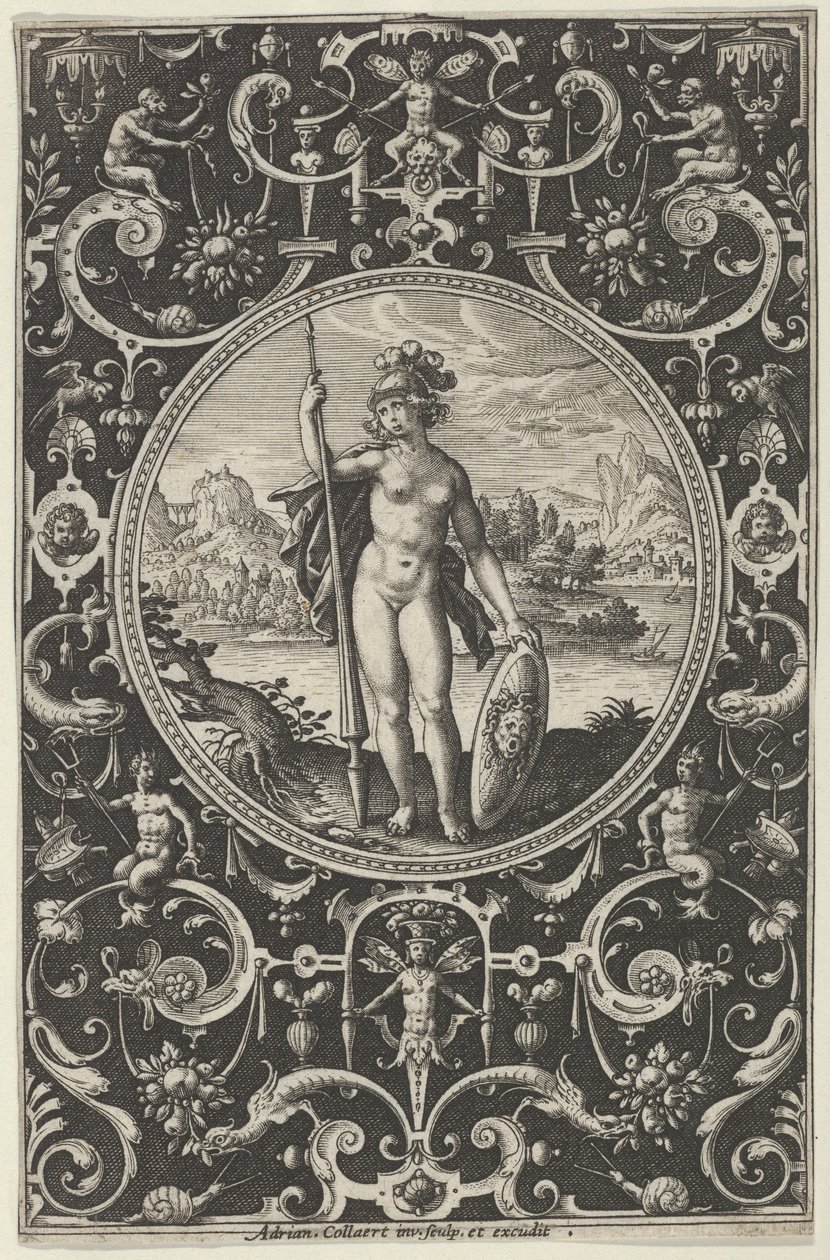 Minerva, Grotesklerle Dekoratif Çerçevede, Paris