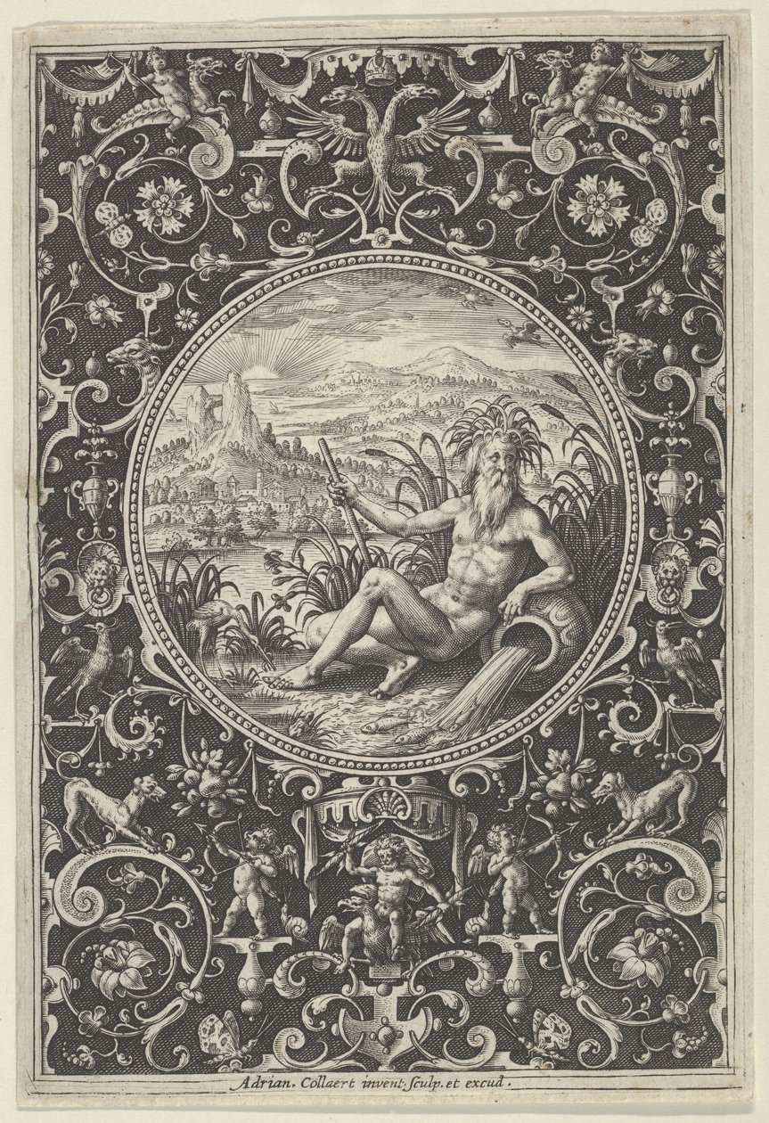 Neptün, Grotesklerle Dekoratif Bir Çerçevede, Paris