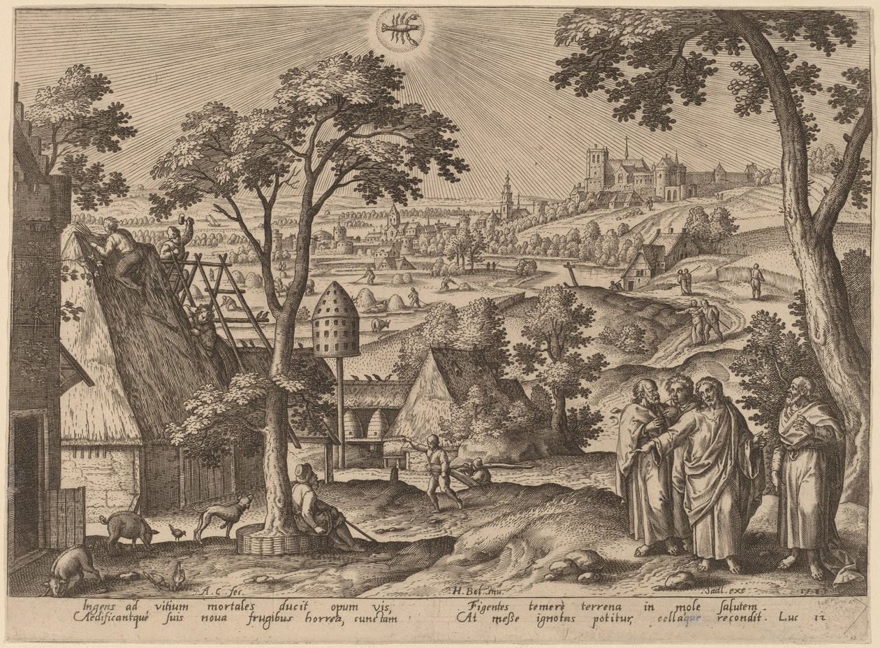 Zengin aptalın benzetmesi by Adriaen Collaert after Hans Bol