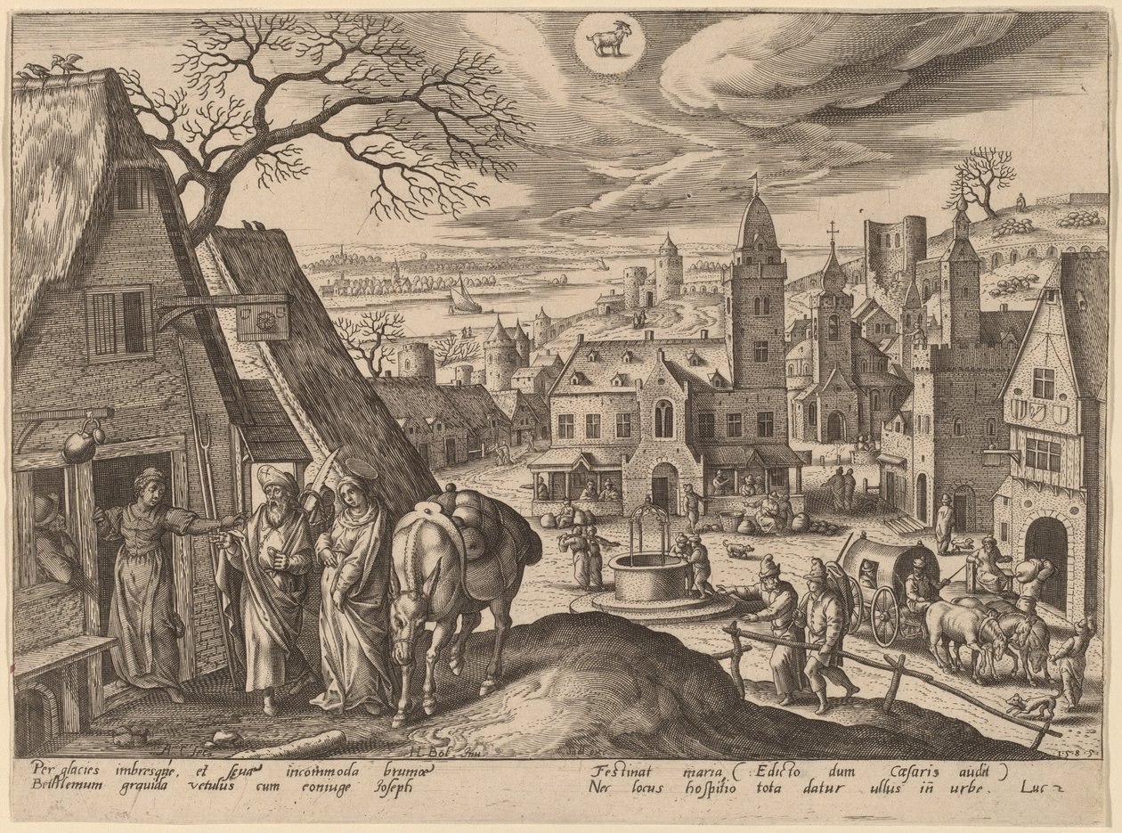 Handaki Bakire ve Yusuf by Adriaen Collaert after Hans Bol