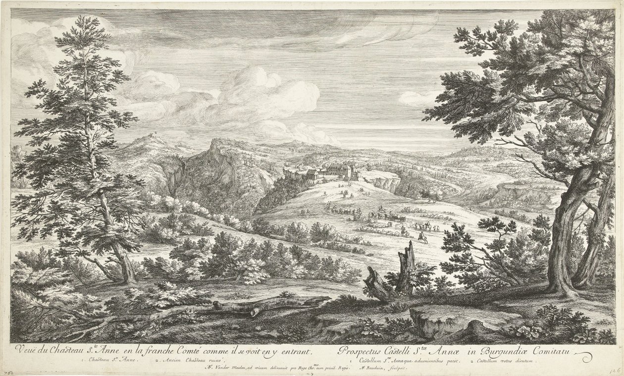 Gezicht op het kasteel van Sainte Anne Chateau Ste. Anne, kendisini girerken gördüğü gibi özgür Comté