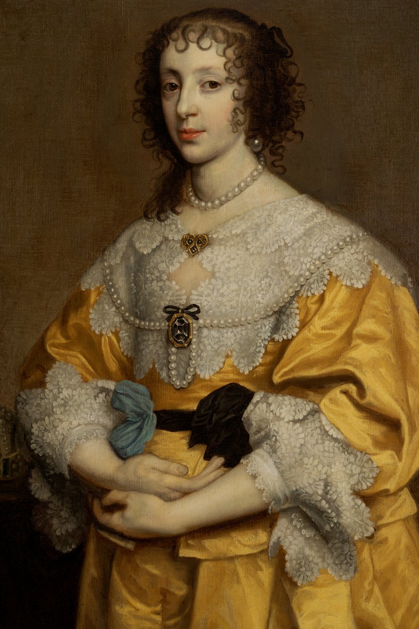 Henrietta Maria, Charles I Kraliçesi (1609-1680) by Adriaen Hanneman