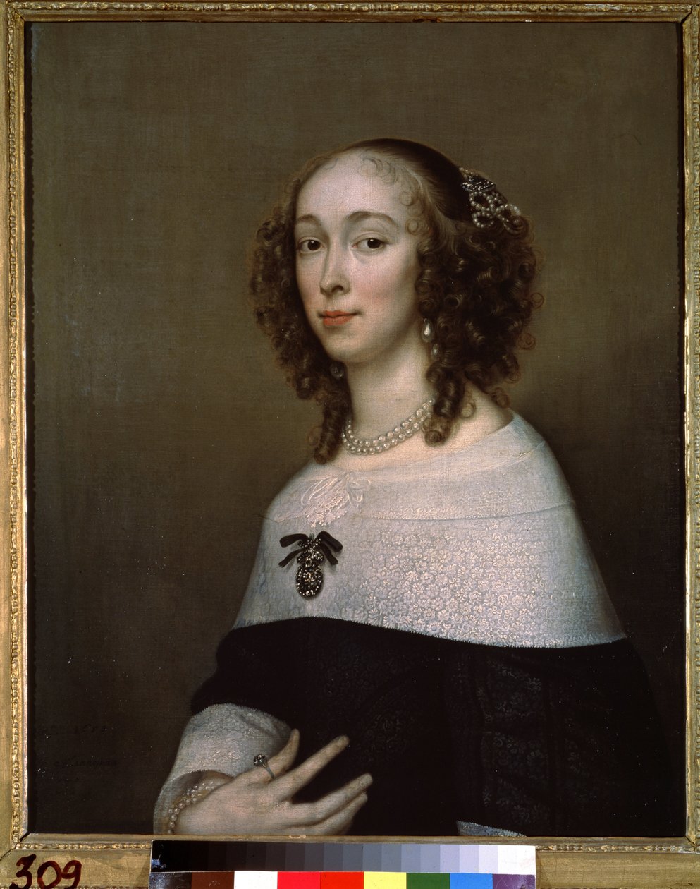 Bir Kadının Portresi (Bir Kadının Portresi). Adriaen Hannemann tarafından yapılan resim (Adrien Hanneman by Adriaen Hanneman