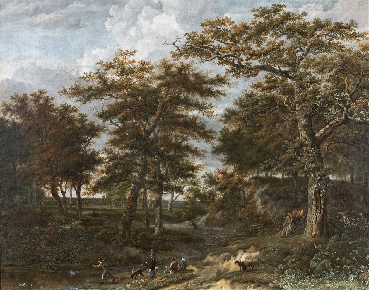 Avcılar ile manzara by Adriaen Hendricksz. Verboom