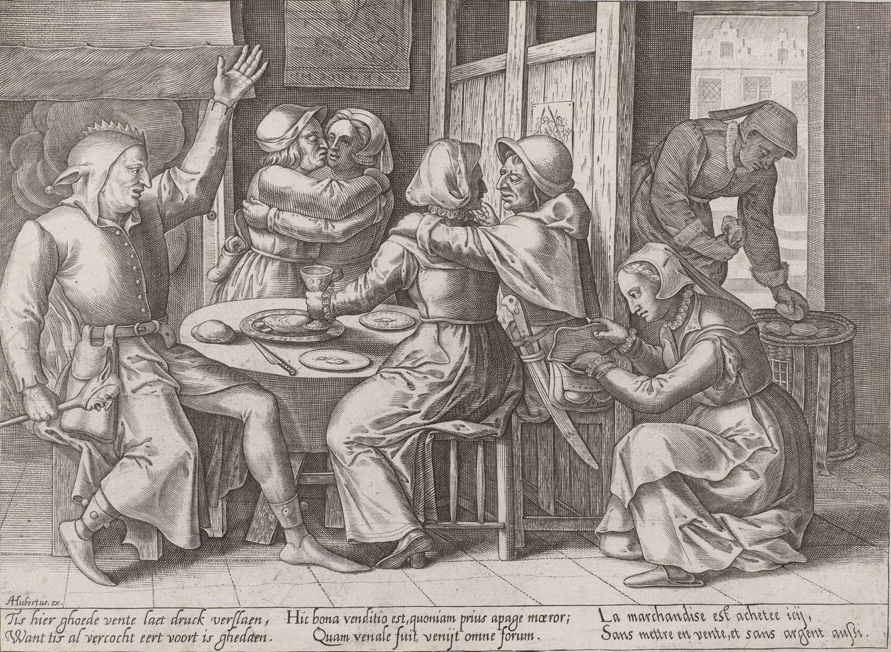 Bir şakacı ile içki şirketi by Adriaen Huybrechts (I)