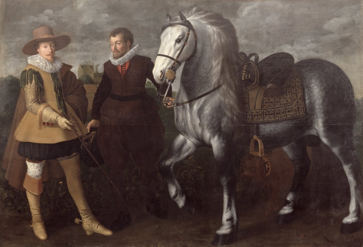 Atı ve Damatıyla Bir Beyefendinin Portresi, 1624 by Adriaen I van Nieulandt