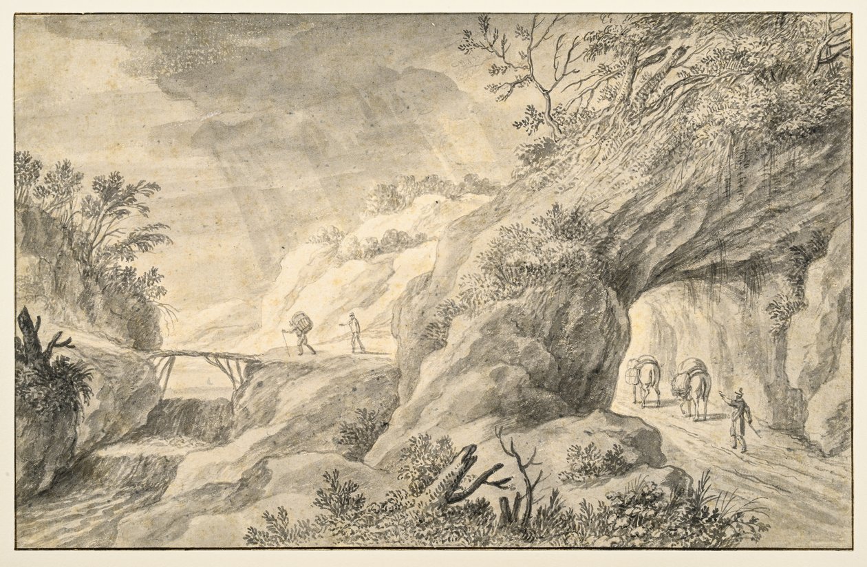 Yol ile kayalık manzara by Adriaen I van Nieulandt