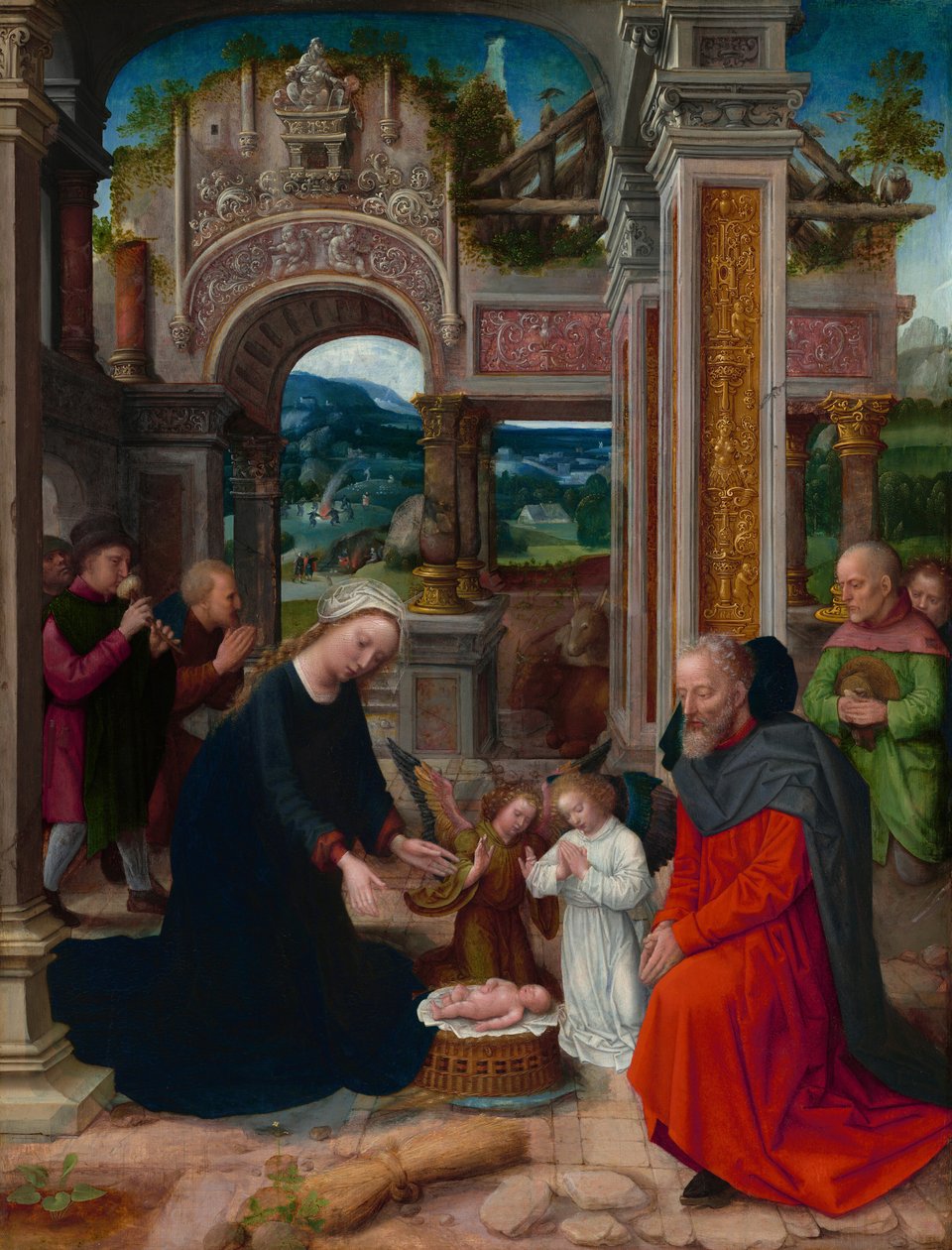 Çobanların Tapınması, muhtemelen 15201540. by Adriaen Isenbrandt
