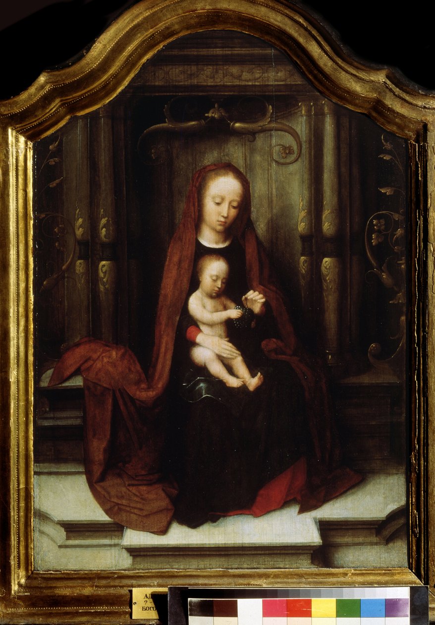 ""Madonna ve Çocuk"" (Bakire ve Çocuk tahta çıktı) Adriaen Isenbrant