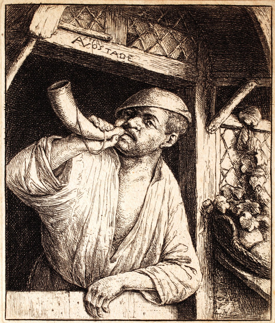 Boynuzunu Çalan Fırıncı, 1670 dolayları by Adriaen Jansz. van Ostade