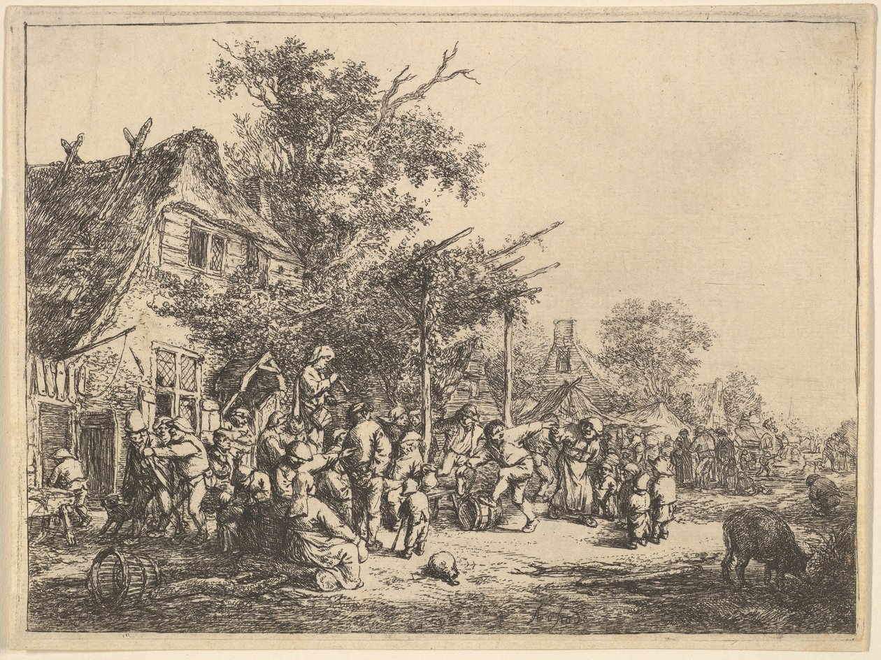 Kafes Altında Dans, 1610-85. by Adriaen Jansz. van Ostade