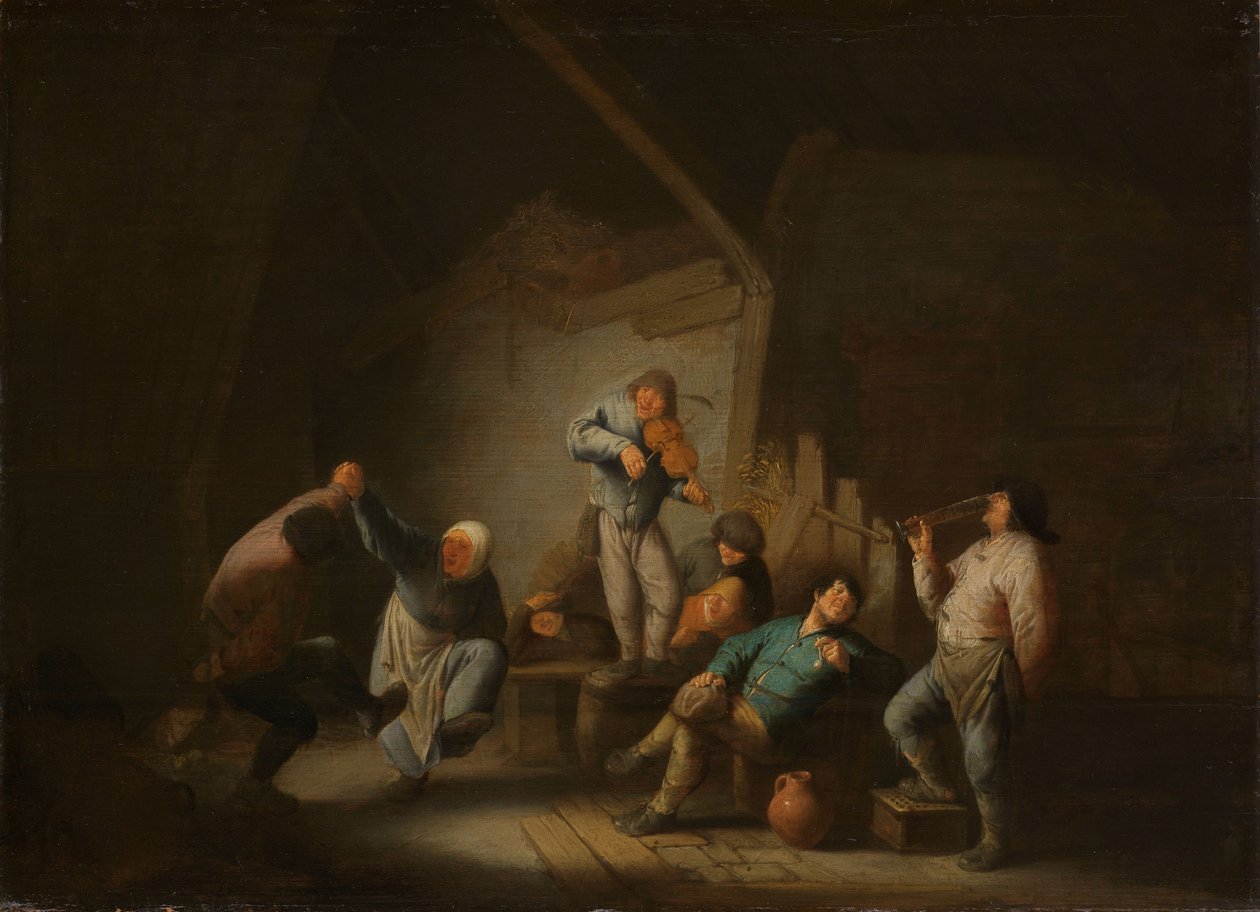 Dans eden çift, 1625-40 by Adriaen Jansz. van Ostade