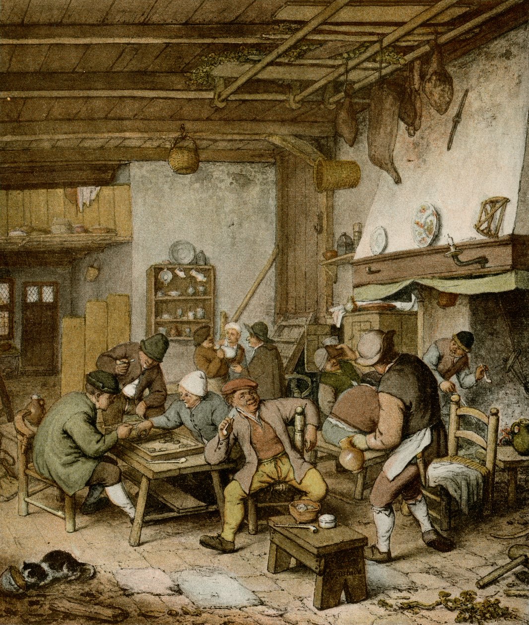 Hollandalı köylü tavernası by Adriaen Jansz. van Ostade