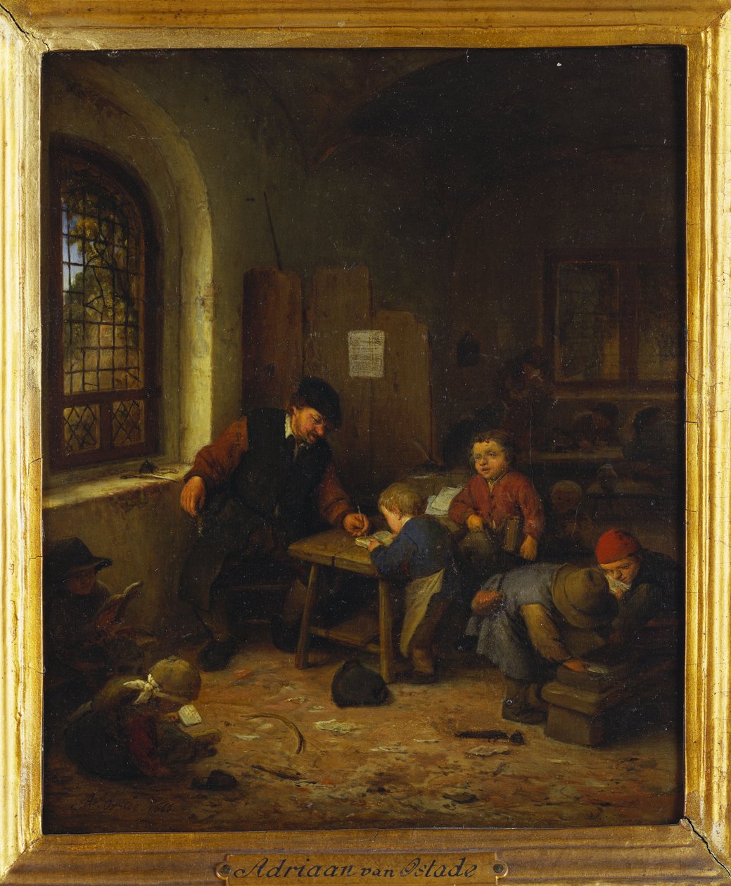 Bir Okul Odasının İçi, 1666 by Adriaen Jansz. van Ostade