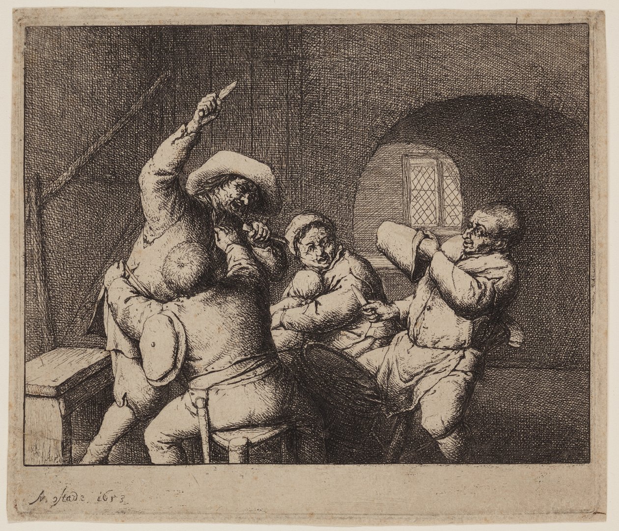 Bıçak dövüşü by Adriaen Jansz. van Ostade