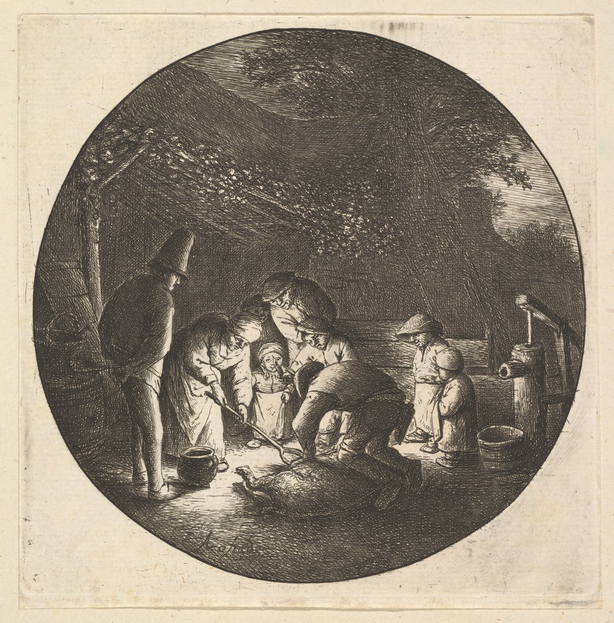 Domuz Kasabı, 1610-85. by Adriaen Jansz. van Ostade
