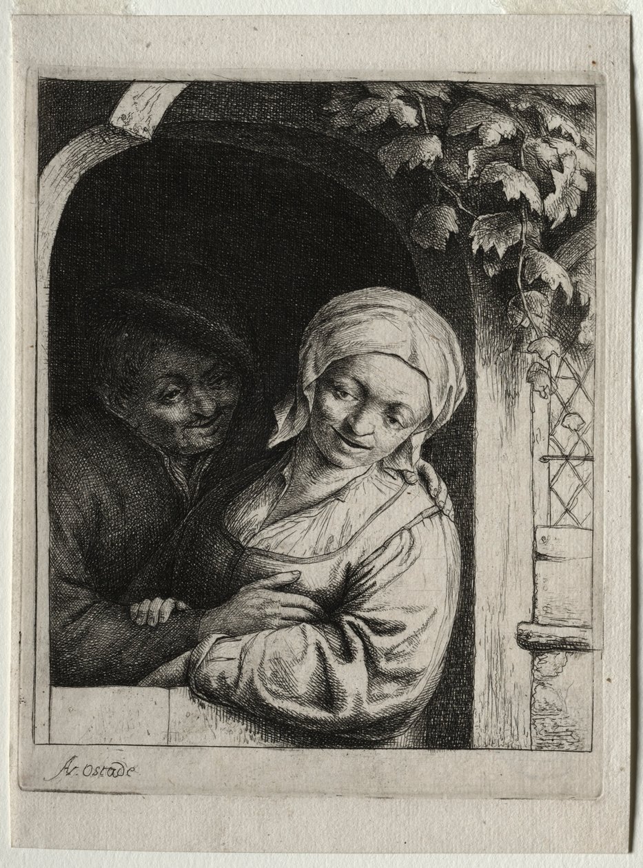 Kırsal Hassasiyet köyü romantizmi. by Adriaen Jansz. van Ostade