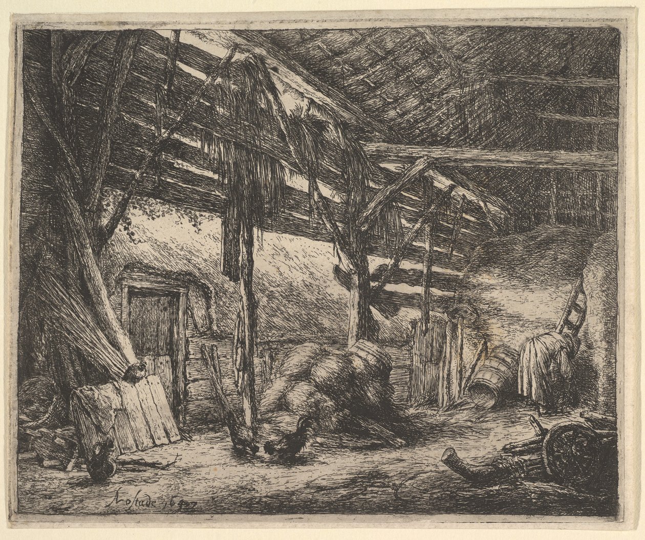 Ahır, 1647. by Adriaen Jansz. van Ostade