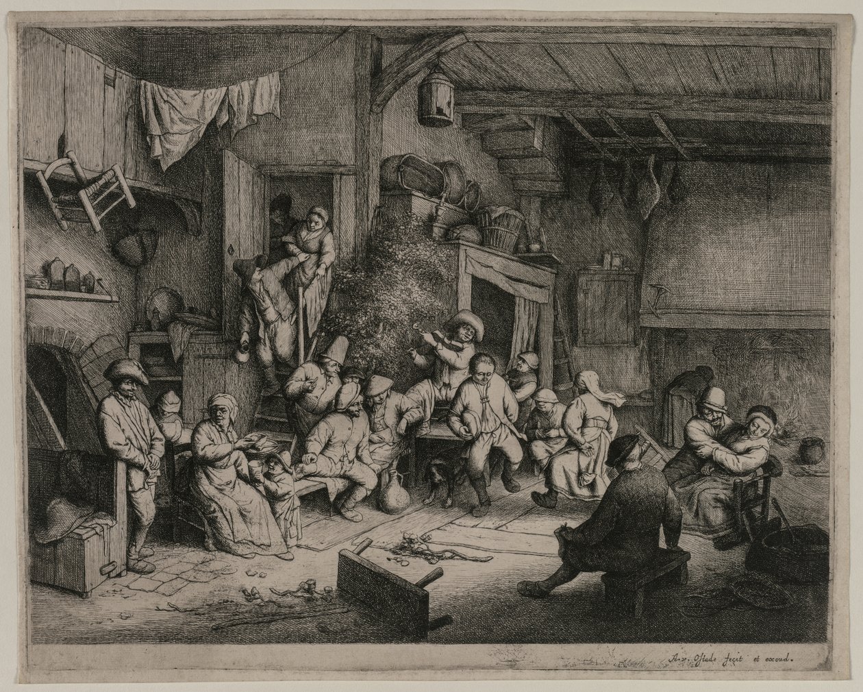 Handaki Dans, 1652. by Adriaen Jansz. van Ostade