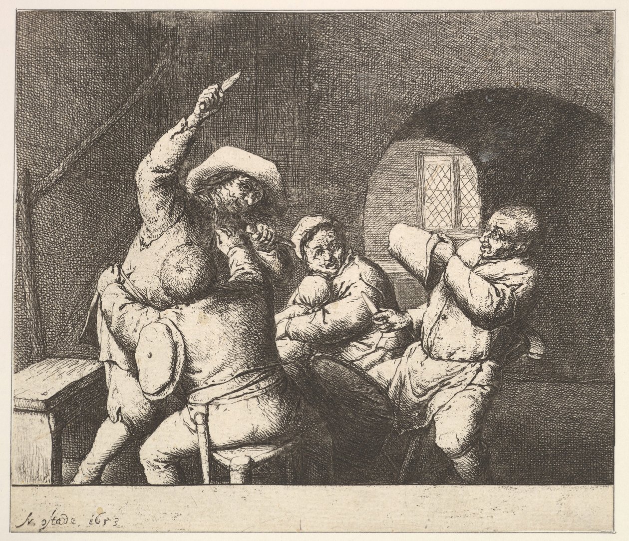 Bıçak İtişi, 1610-85. by Adriaen Jansz. van Ostade