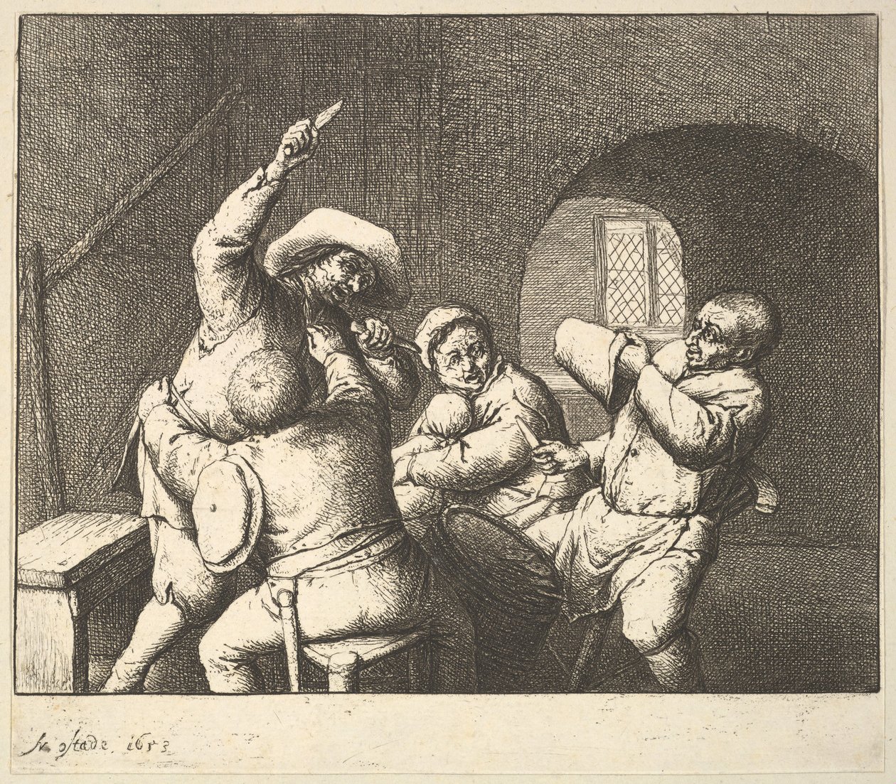 Bıçak İtişi, 1610-85. by Adriaen Jansz. van Ostade