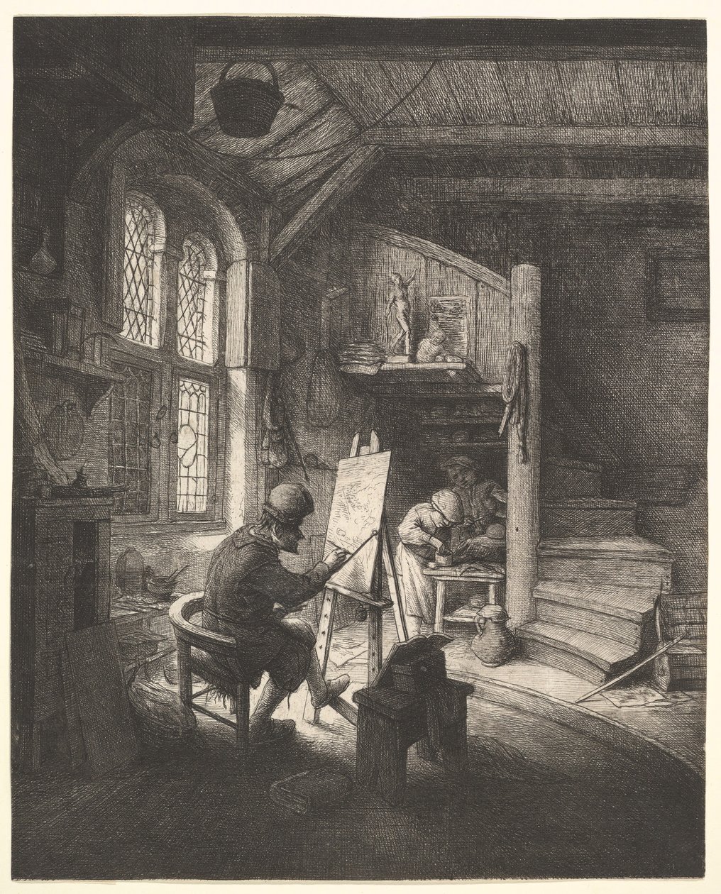 Atölyesindeki Ressam, ca. 1667. by Adriaen Jansz. van Ostade
