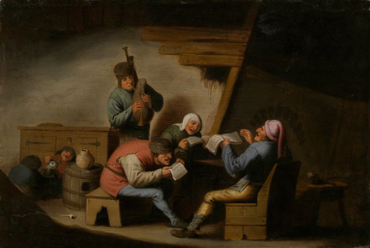Köy şarkıcıları by Adriaen Jansz. van Ostade