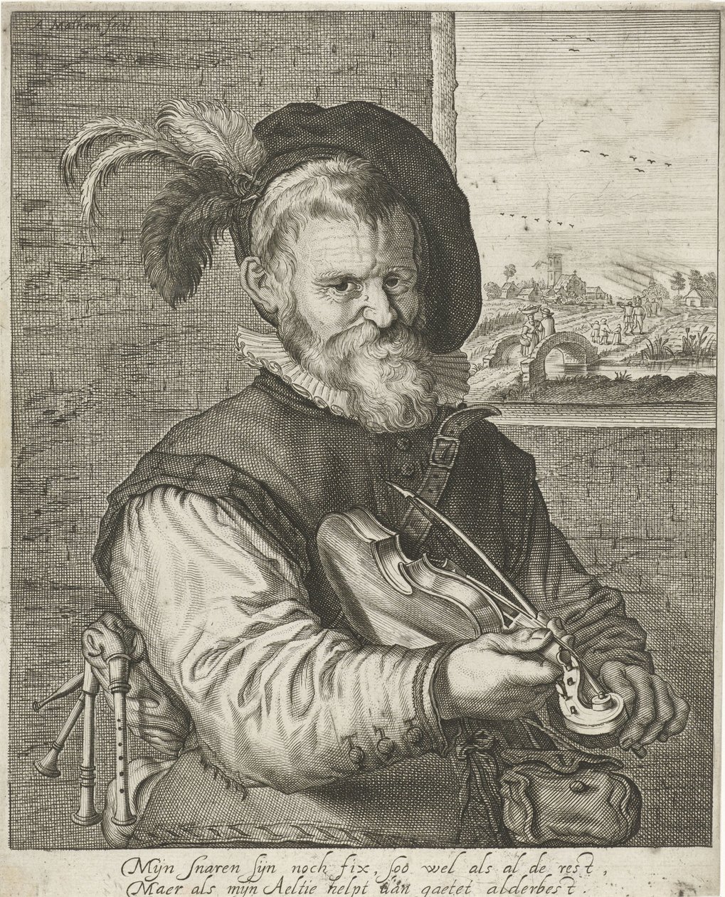 eski kemancı by Adriaen Matham