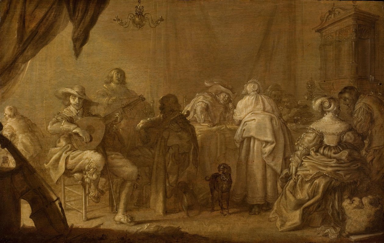 Müzikli Parti by Adriaen Pietersz van de Venne