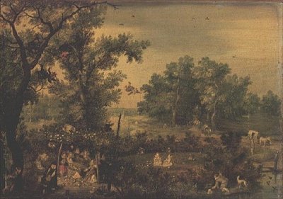 Çardakta Müzik Yapan Zarif Kadınlar by Adriaen Pietersz. van de Venne