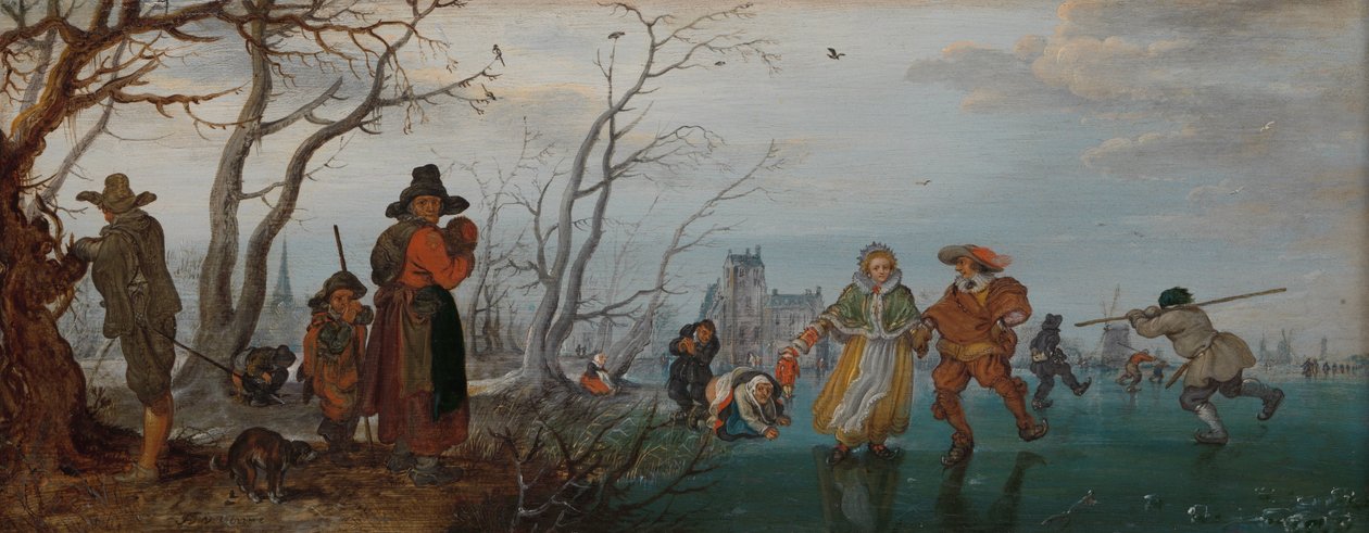 Kış (Buzda Eğlence) by Adriaen Pietersz van de Venne