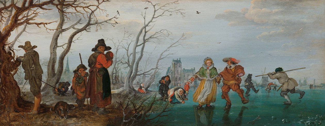 Kış (Buzda Eğlence) by Adriaen Pietersz van de Venne