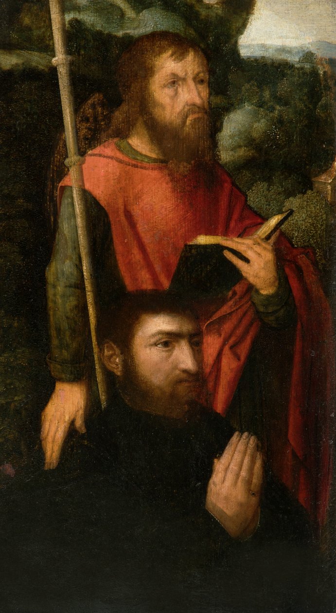 Donörlü Bir Erkek Aziz by Adriaen circle of Ysenbrandt