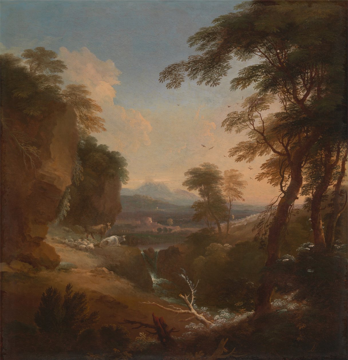 Uzak Dağlarla Peyzaj, ca. 1698. by Adriaen van Diest