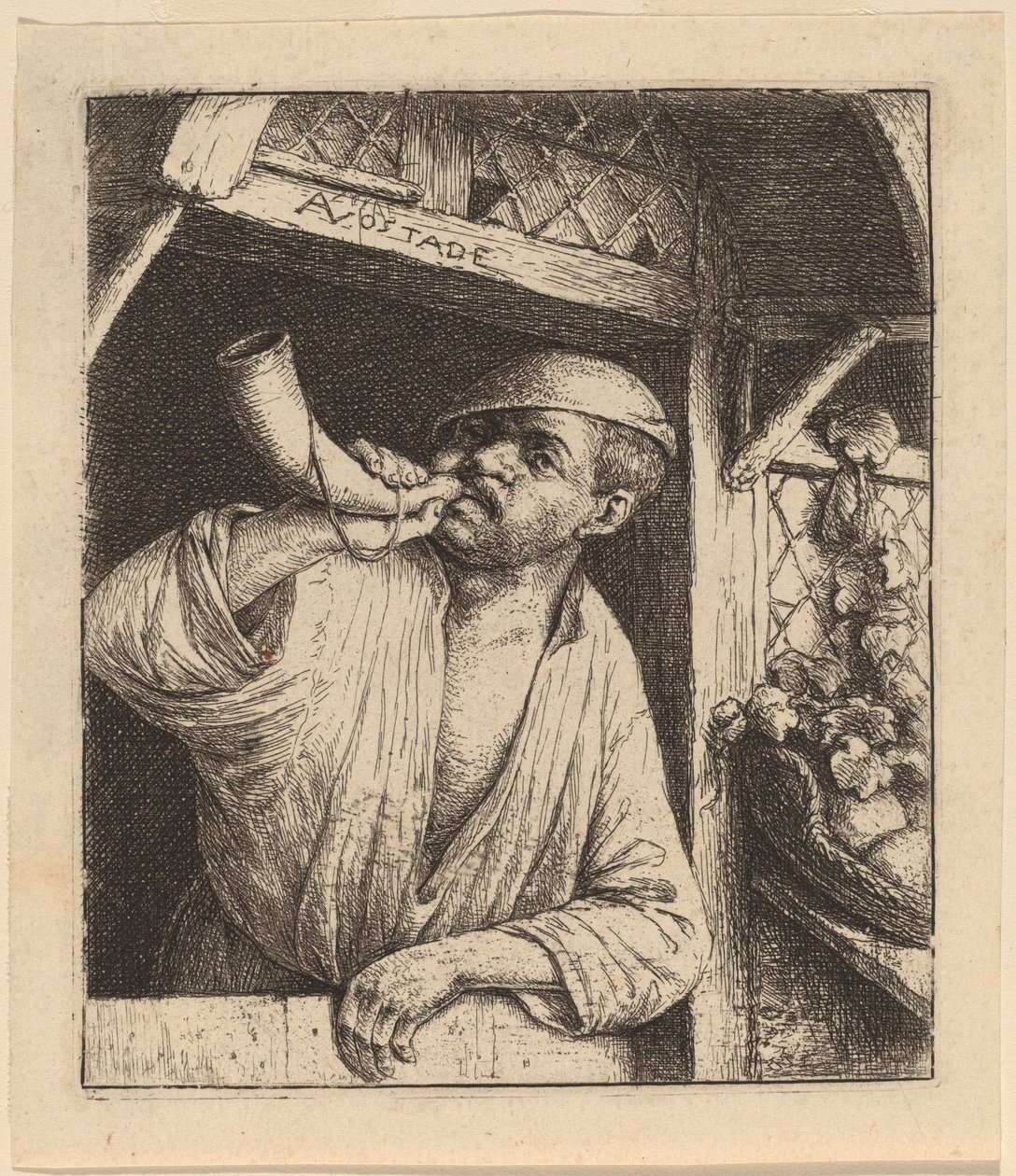 Fırıncı Kornasını Çalıyor by Adriaen van Ostade