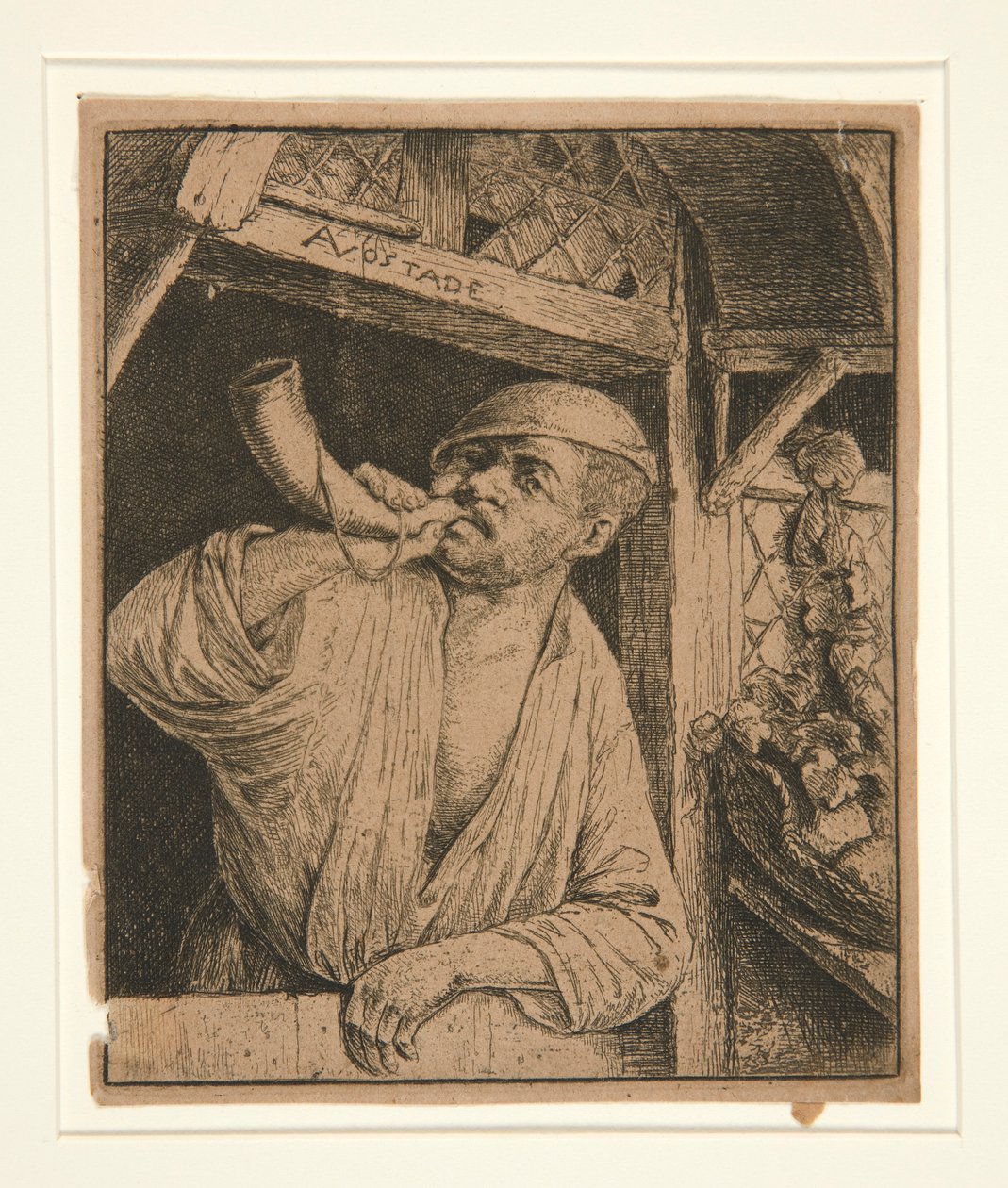 Fırıncı Kornasını Çalıyor by Adriaen van Ostade