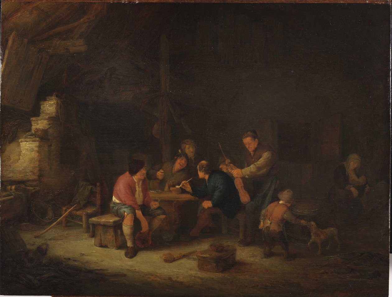 Köylü ile iç by Adriaen Jansz. van Ostade
