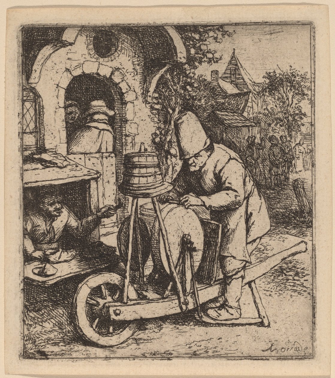 Bıçak Öğütücü by Adriaen van Ostade