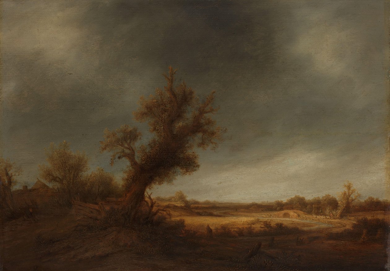 Eski bir meşe ile manzara Eski bir meşe ile manzara by Adriaen van Ostade